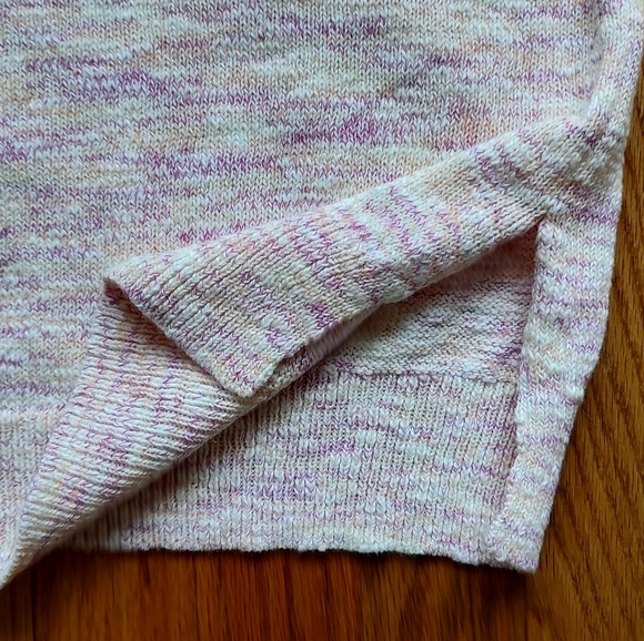 J Crew Knit Cotton Linen Vest Sweater Pink Purple White Coral Sleeveless XL - Picture 8 of 16